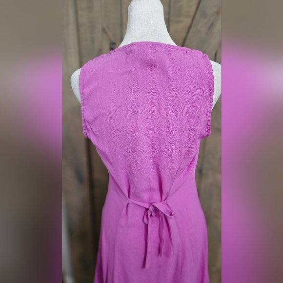 OLIVACEOUS ButtonFront Rayon A LineMini Sleeveless Mini Dress Purple.S NWOT - Picture 6 of 13